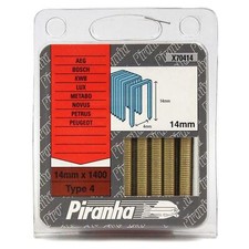 Piranha X70414 Typ 4 Klammern 14mm Bosch PTK19E PTK28E, AEG, (5 Packungen)