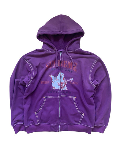 Supreme zip hoodie lila mit - zip-up,