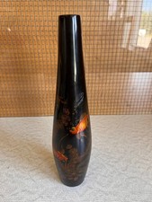 wunderschöne Vase Japan signiert Fische 32,5cm Höhe