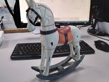 Gilde Schaukelpferd Pferd Deko Shabby Vintage Weiß Polyresin Figur 05B4010A