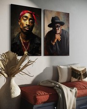 Tupac Abstrakt Leinwand Bild
