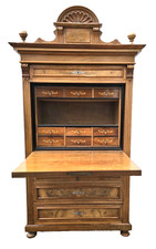 GRÜNDERZEIT   SEKRETÄR  -   NUßBAUM  -  MIT GEHEIMFACH    -   ca 1890