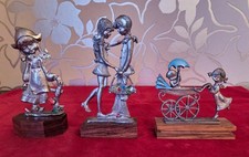 3er Set Vintage Zinnfiguren