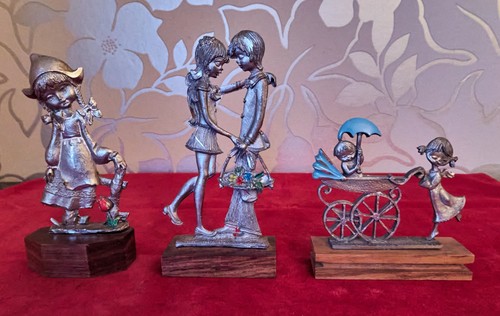 3er set vintage zinnfiguren - set,