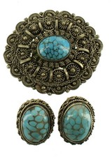 Vintage Silber Ton Aufwendig