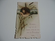 Heiligenbild Gebetbild Andachtsbild Andenken erste heilige Meßopfer 1915 Antik