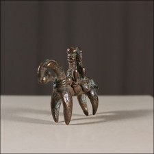 68045) Kleine Bronze Reiter-Figur Tschad Afrika AFRIKANISCHE KUNST