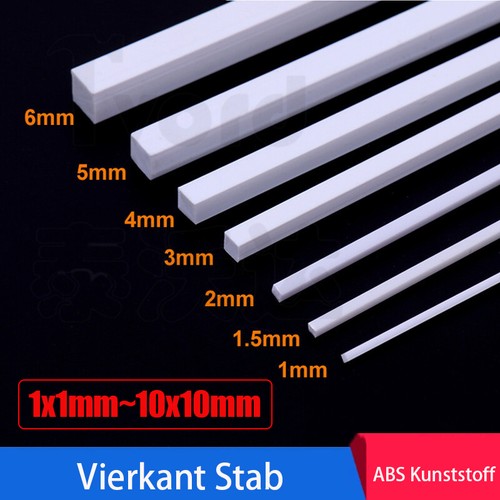Abs weiß kunststoff vierkant - weiß,
