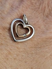 CHRIST Doppel Herz Anhänger Bicolor Rotgold Weißgold 333 Diamant Brillant 0,015 