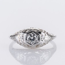 Ring aus 585er weißgold mit - ring,