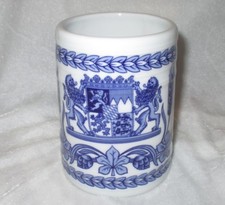 Bierkrug - Blau Weiß - Schönwald Porzellan - Bayerischer Löwe