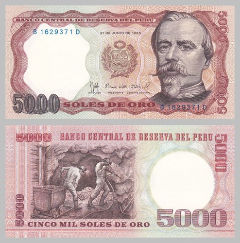 Peru 5000 soles - 5000, p117c