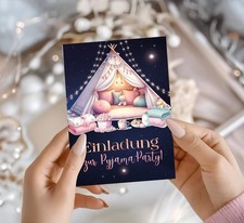 Einladungskarte "Pyjama Party"