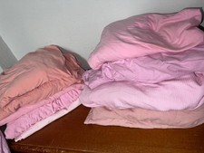 10 rosa farbene Spannbettlaken 9/100 x 190/200 nicht dehnbar Baumwolle