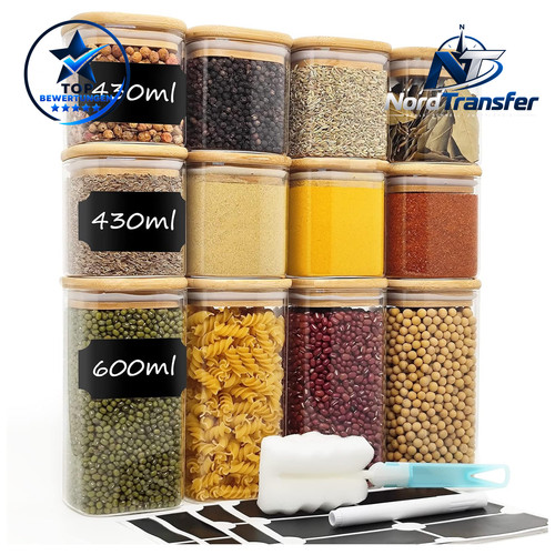 Vorratsdosen glas 12er set - vorratsdosen,