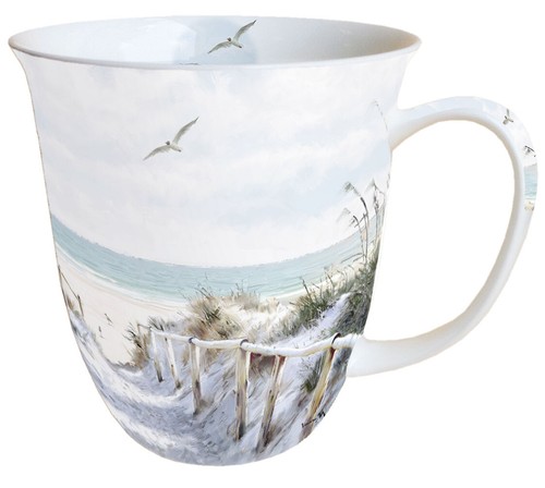 Porzellan tasse beach cabin - "beach, cabin"