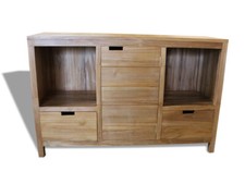 Waschtisch Badmöbel Badezimmer Waschunterschrank 120cm Teakholz Massivholz RB...