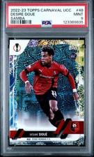 2022-23 Topps Carnaval UCC Désiré Doué Samba #48 PSA 9 Mint /75 RC Stade Rennais