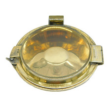 Sterling Silber vergoldet & Glas kirchlicher Pyx Oblate Halter Antik 1913 Deko