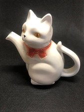 Vintage 80er Jahre Goebel W.Germany Kakao, Milch oder Kaffee-Kanne weiße Katze