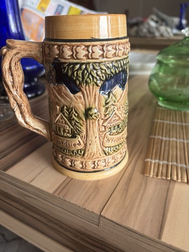 Vintage bierkrug keramik - vintage,