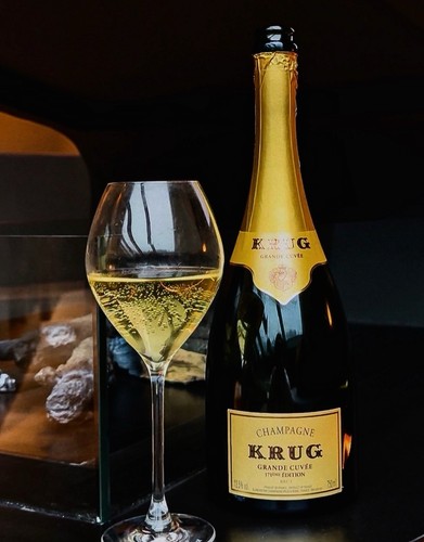 Krug champagner flasche leer - krug,