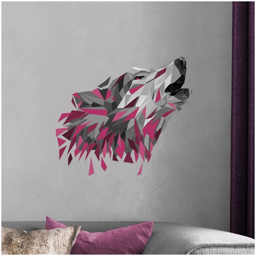Wandtattoo polygon wolf - polygon,