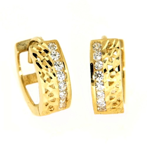 Damen klappcreolen echt gold - damen,