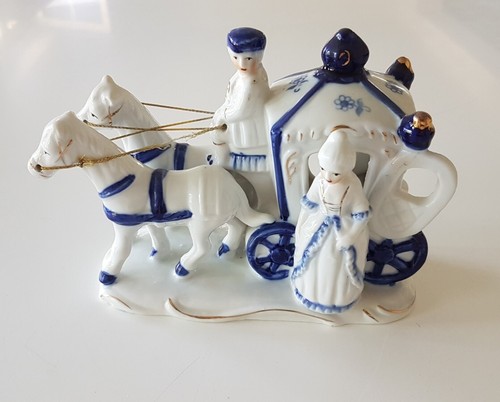 Edle porzellanfigur kutsche - porzellanfigur:,
