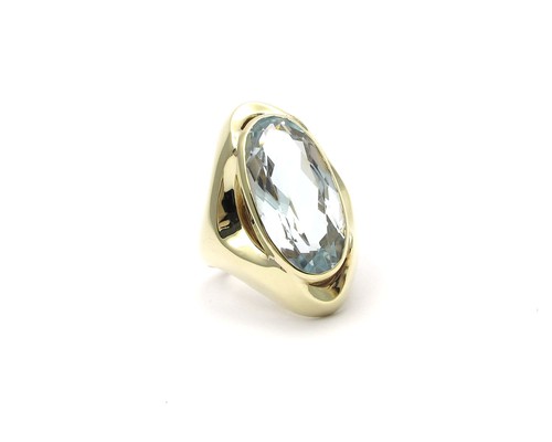 Vintage cocktail ring gold 585 - ring,