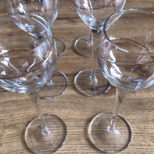 Likörgläser mit goldspirale - likörgläser,