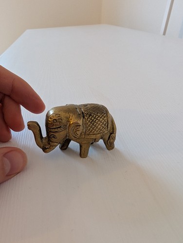 Messing elefant figur massiv - elefant,