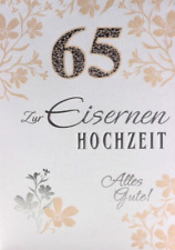 avan carte 65 Hochzeitstag Glückwunsch- Karte Eiserne Hochzeit 65 Jahre Ehe Gruß