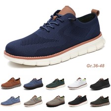 Herren Casual Halbschuhe Atmungsaktiv Männer Turnschuhe Mesh Gestrickter Sneaker
