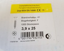 Magazin Rigips-/Gipskartonschrauben 3,9x25mm Feingewinde 1000Stück