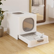 Katzentoilette Katzenklo XXL mit Hauben Toilette Katzen WC mit Deckel groß 50cm