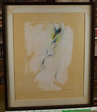 unleserlich signiert Xavier ... Aquarell Mischtechnik Malerei Gemälde abstrakt 2