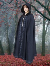 Gothic Mittelalter Kelten Umhang Cape Kapuze keltische Knoten Ritual Wolle