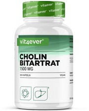 Cholin Bitartrat - 365 Kapseln á 750 mg Leber Homocystein & Fettstoffwechsel (V)