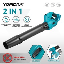 18V Elektrisch Gebläse Handbläser Blasgerät Akku Laubbläser Für 18V Makita Akku