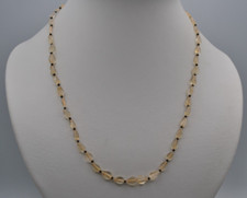 Citrin Tropfen Halskette mit rund Schwarz Spinell