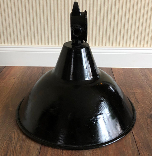 Große alte emaille lampe - große,
