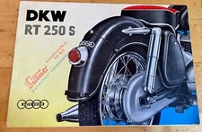 DKW RT 250S Auto Union Prospekt Faltblatt original 1950er Jahre