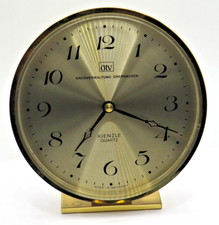 25605/ Vintage Kienzle Tischuhr ÖTV Oberhausen Quarz Edelstahl  Höhe ca. 15 cm