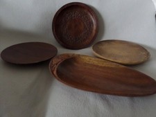 KONVOLUT - Holzteller und Schalen 1950ziger Jahre