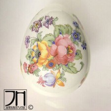 Porzellan Deckel Dose Osterei Ostern Dekoration Ei Blumen Bienenkorbmarke