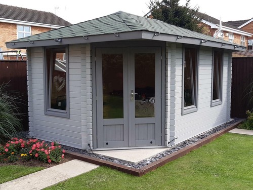 Eck gartenhaus 40mm - gartenhaus, 4.5x3m