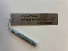 Edelstahl Lesezeichen