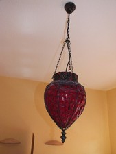Orientalische, Deckenlampe, Metall/Glas Farbe: rot