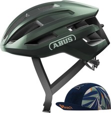 ABUS Powerdome Road ACE Rennradhelm moss green Gr. L (57-61cm) + Race Cap  -NEU-
